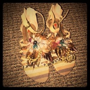 Feathered Sandals